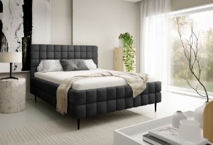 Obrazek Łóżko tapicerowane z nogami Dopio 180x200 grafitowy