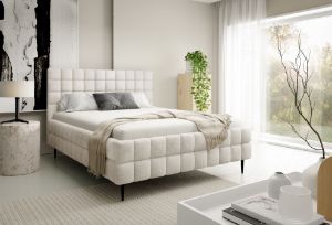 Obrazek Łóżko tapicerowane z nogami Dopio 180x200 szarobeżowy