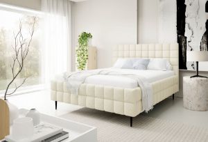 Obrazek Łóżko tapicerowane z nogami Dopio 180x200  kremowy