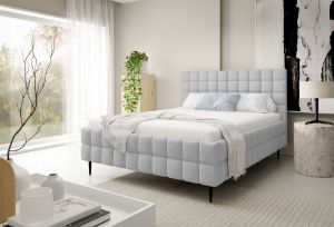 Obrazek Łóżko tapicerowane z nogami Dopio 180x200  popielaty