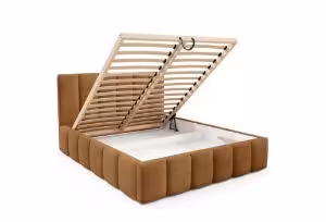 Obrazek Łóżko tapicerowane Krima 140x200 rudy