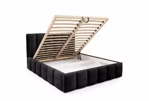 Obrazek Łóżko tapicerowane Krima 140x200 grafitowy