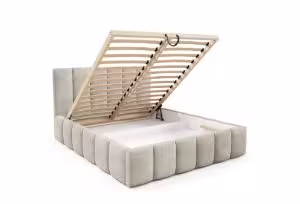 Obrazek Łóżko tapicerowane Krima 140x200 szarobeżowy