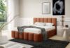 Obrazek Łóżko tapicerowane Krima 140x200 pomarańczowy