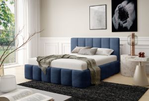 Obrazek Łóżko tapicerowane Krima 160x200 granatowy