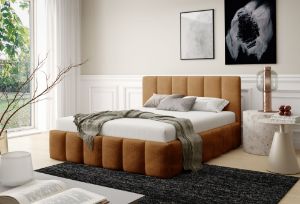 Obrazek Łóżko tapicerowane Krima 160x200 rudy