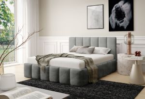Obrazek Łóżko tapicerowane Krima 160x200 jasny szary