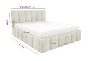 Obrazek Łóżko tapicerowane Krima 160x200 granatowy