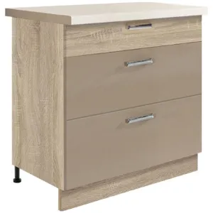 Obrazek Szafka Kuchenna Premio 22D Sonoma/Cappucino połysk