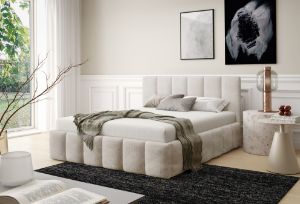 Obrazek Łóżko tapicerowane Krima 180x200 szarobeżowy