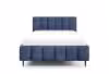 Obrazek Łóżko tapicerowane z nogami Krima 140x200 granatowy