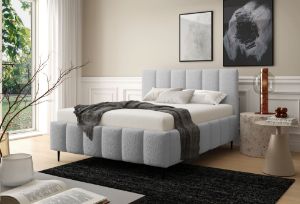 Obrazek Łóżko tapicerowane z nogami Krima 140x200  popielaty