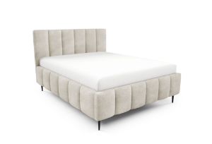 Obrazek Łóżko tapicerowane z nogami Krima 180x200 szarobeżowy