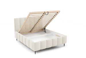 Obrazek Łóżko tapicerowane z nogami Krima 180x200  kremowy