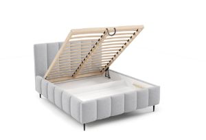 Obrazek Łóżko tapicerowane z nogami Krima 180x200  popielaty