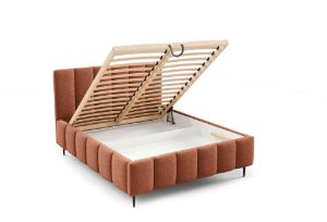 Obrazek Łóżko tapicerowane z nogami Krima 180x200 pomarańczowy