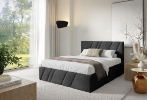 Obrazek Łóżko tapicerowane Kseno 160x200 grafitowy