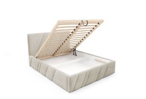 Obrazek Łóżko tapicerowane Kseno 160x200 szarobeżowy