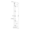 Obrazek Słupek 958mm 5 x fi12 posadzkowy balkon 42,4mm