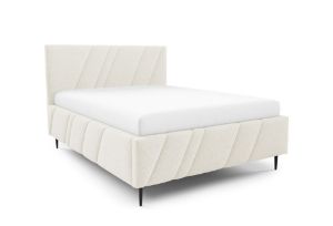 Obrazek Łóżko tapicerowane z nogami Kseno 140x200  kremowy