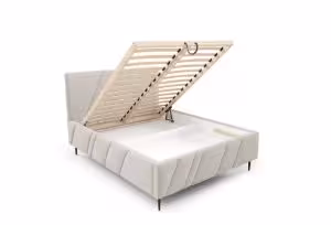 Obrazek Łóżko tapicerowane z nogami Kseno 140x200  beżowy