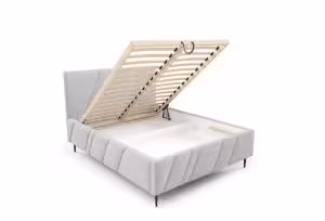 Obrazek Łóżko tapicerowane z nogami Kseno 140x200  popielaty