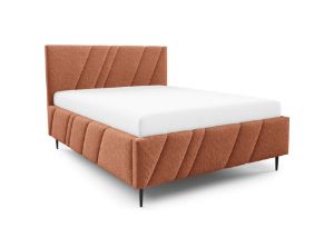 Obrazek Łóżko tapicerowane z nogami Kseno 160x200 pomarańczowy