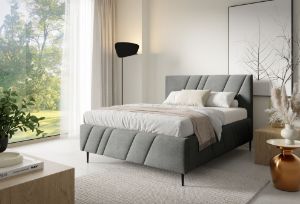 Obrazek Łóżko tapicerowane z nogami Kseno 180x200 jasny szary