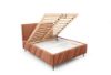 Obrazek Łóżko tapicerowane z nogami Kseno 180x200 pomarańczowy