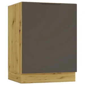 Obrazek Szafka Kuchenna Cosmo Isabel D60pc P/L Mocca Grey/Dąb Artisan