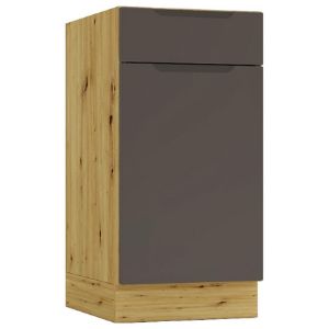 Obrazek Szafka Kuchenna Cosmo Isabel D40s/1 P/L Mocca Grey/Dąb Artisan