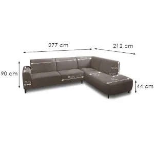 Obrazek Narożnik bez funkcji spania Imperio B+2+Longue Eclipse 7 uniwersalny