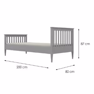 Obrazek Łóżko Ignaś 80x200 szary