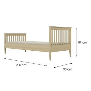 Obrazek Łóżko Ignaś 90x200 naturalne, nielakierowane