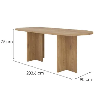 Obrazek Stół Loen 204x90 Dąb Cremona