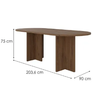 Obrazek Stół Loen 204x90 Orzech Okapi