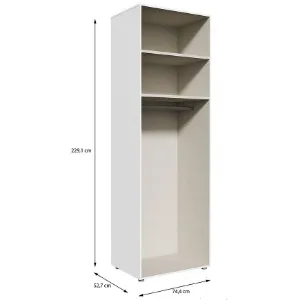 Obrazek Korpus Szafy Modulix 74,4x230,1 Biały