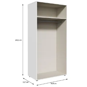 Obrazek Korpus Szafy Modulix 99,4x204,5 Biały