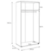 Obrazek Korpus Szafy Modulix 99,4x204,5 Biały