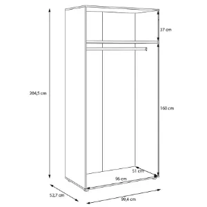 Obrazek Korpus Szafy Modulix 99,4x204,5 Biały