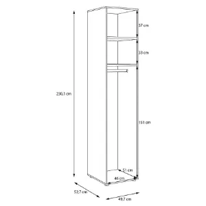 Obrazek Korpus Szafy Modulix 49,7x230,1 Dąb Cabezone