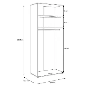 Obrazek Korpus Szafy Modulix 99,4x230,1 Piaskowy