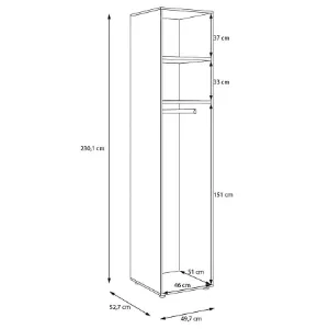 Obrazek Korpus Szafy Moduklix 49,7x230,1 Dąb Mouvella