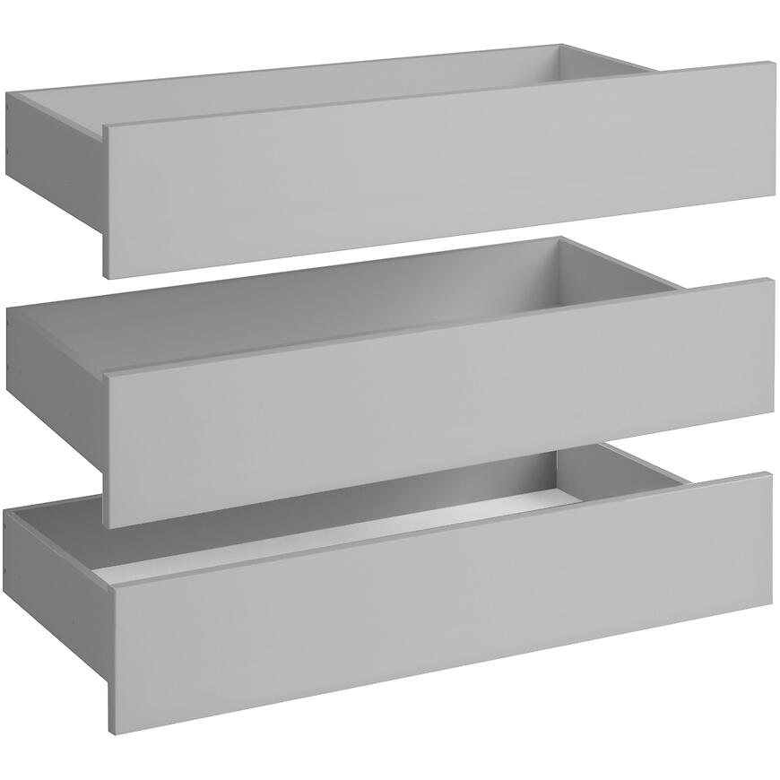 Komplet szuflad do szafy Braga 1 (3 szt.) szary platynowy