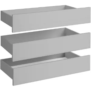 Obrazek Komplet szuflad do szafy Braga 1 (3 szt.) szary platynowy