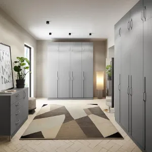 Obrazek Komplet uchwytów metalowych do komody dużej Braga BRK1 szary