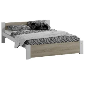 Obrazek Łóżko Bergen Białe + Dąb Sonoma 120