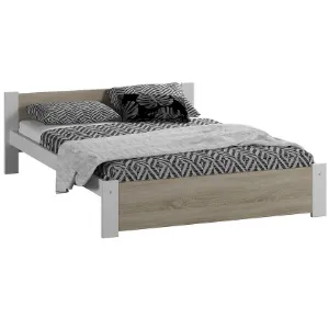 Obrazek Łóżko Bergen Białe + Dąb Sonoma 180