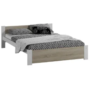 Obrazek Łóżko Bergen Białe + Dąb Sonoma 200