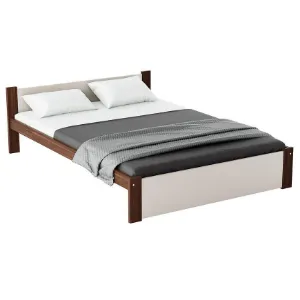 Obrazek Łóżko Bergen Kaszmir + Brąz 120